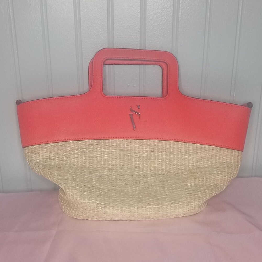 Simply Vera Vera Wang Top Handle Straw Satchel Bag